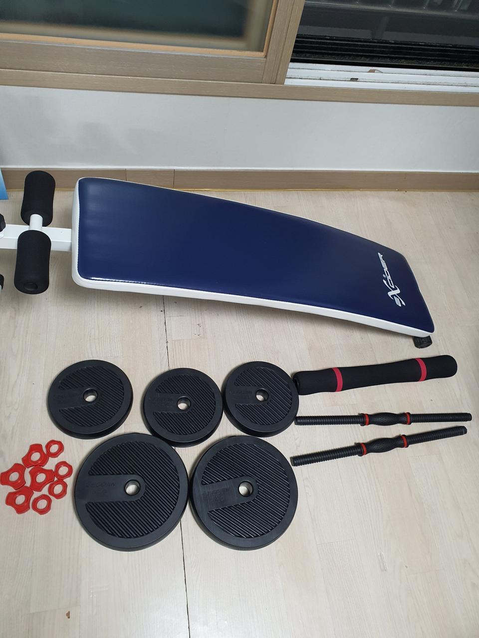 각도조절 밴치 엑사이더 싯업벤치 ST-Y2 + 덤밸바 세트