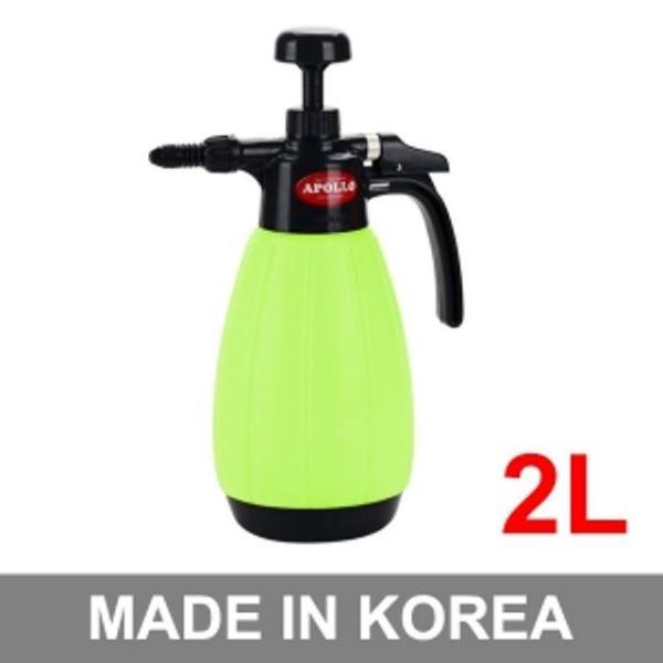 아폴로 자동 압축 분무기2L 화분 세차 청소 분무기