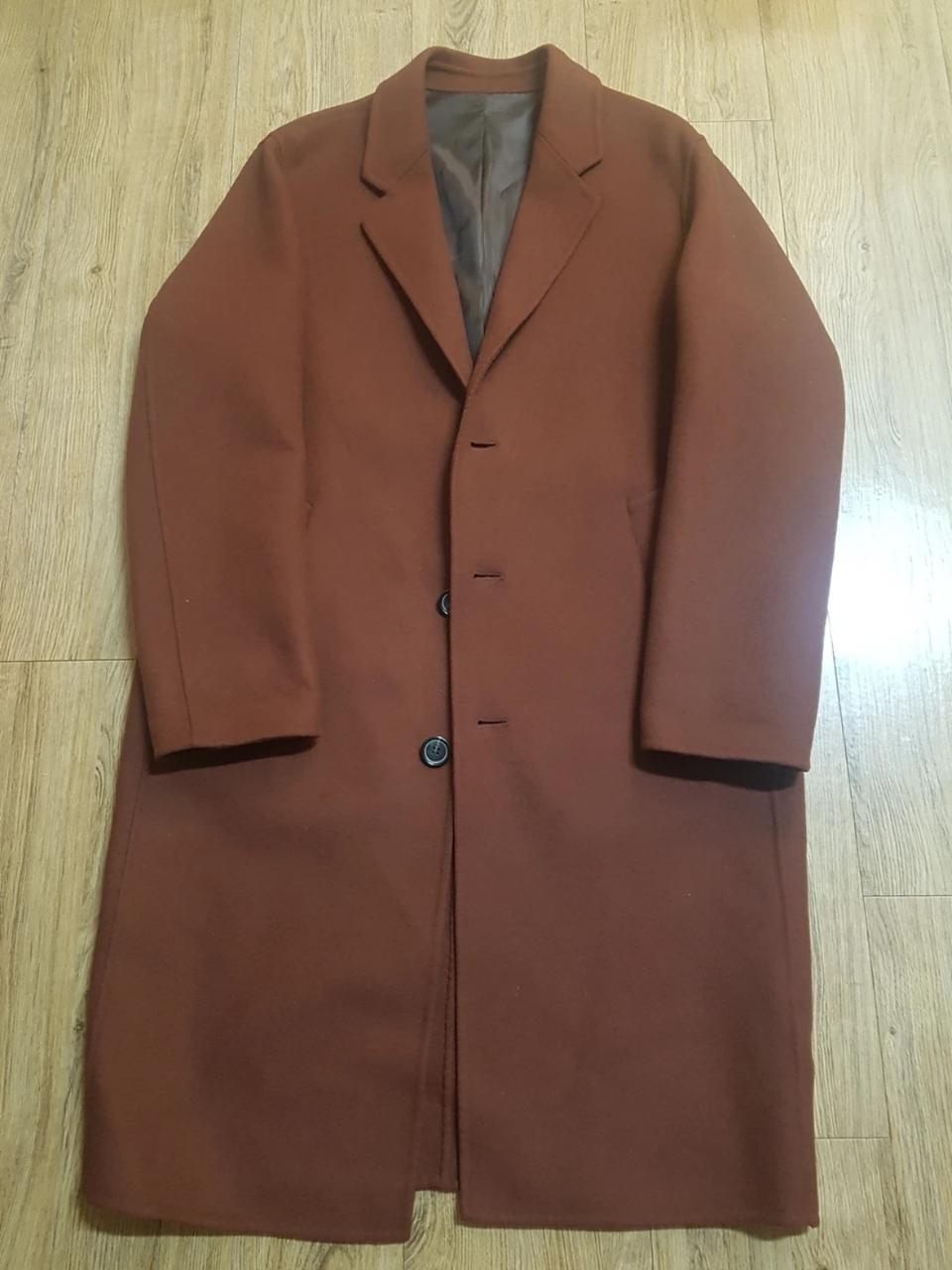 솔리드옴므 핸드메이드 코트 브릭색 46