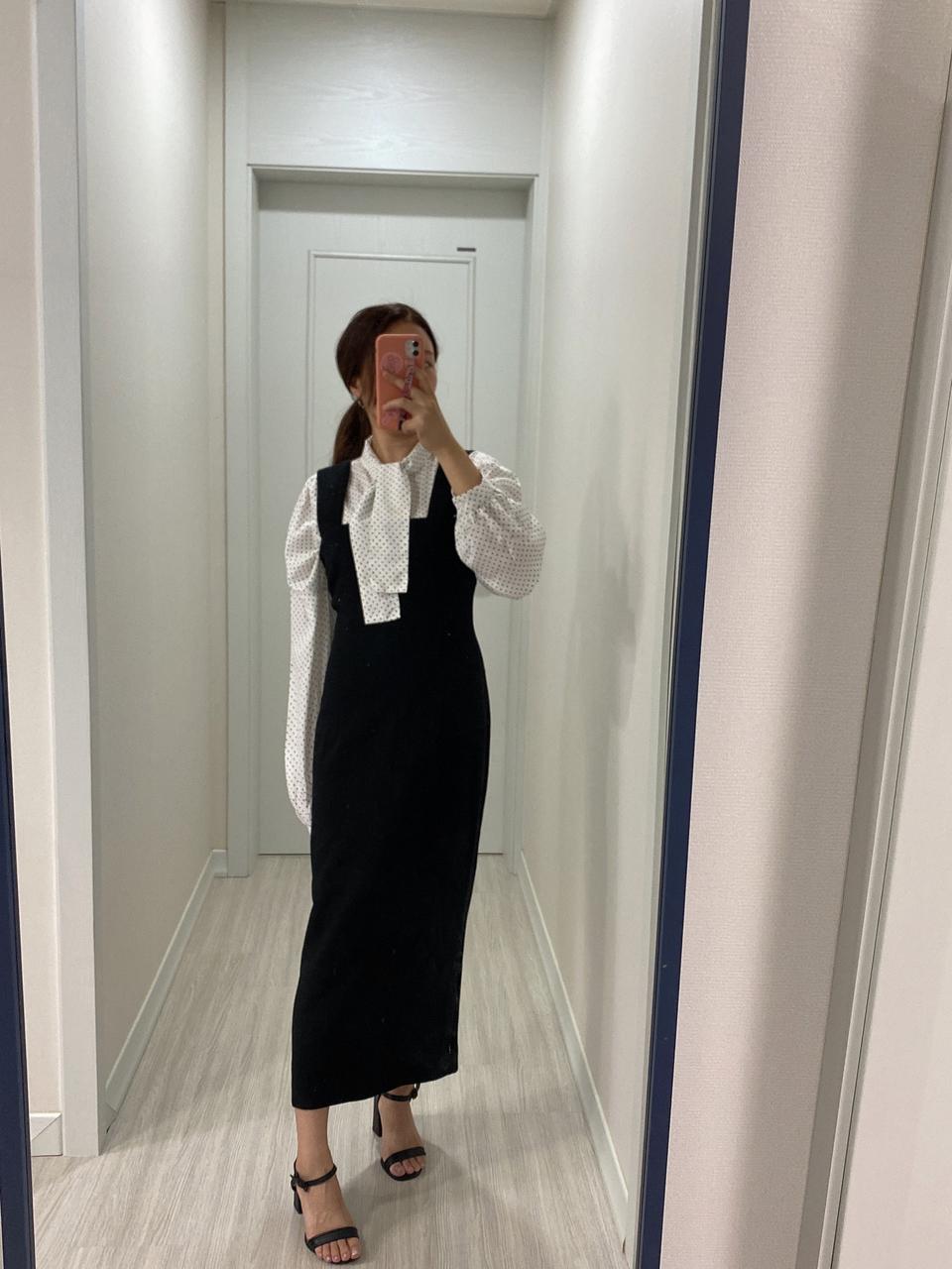 하객룩 나시 블랙 롱원피스