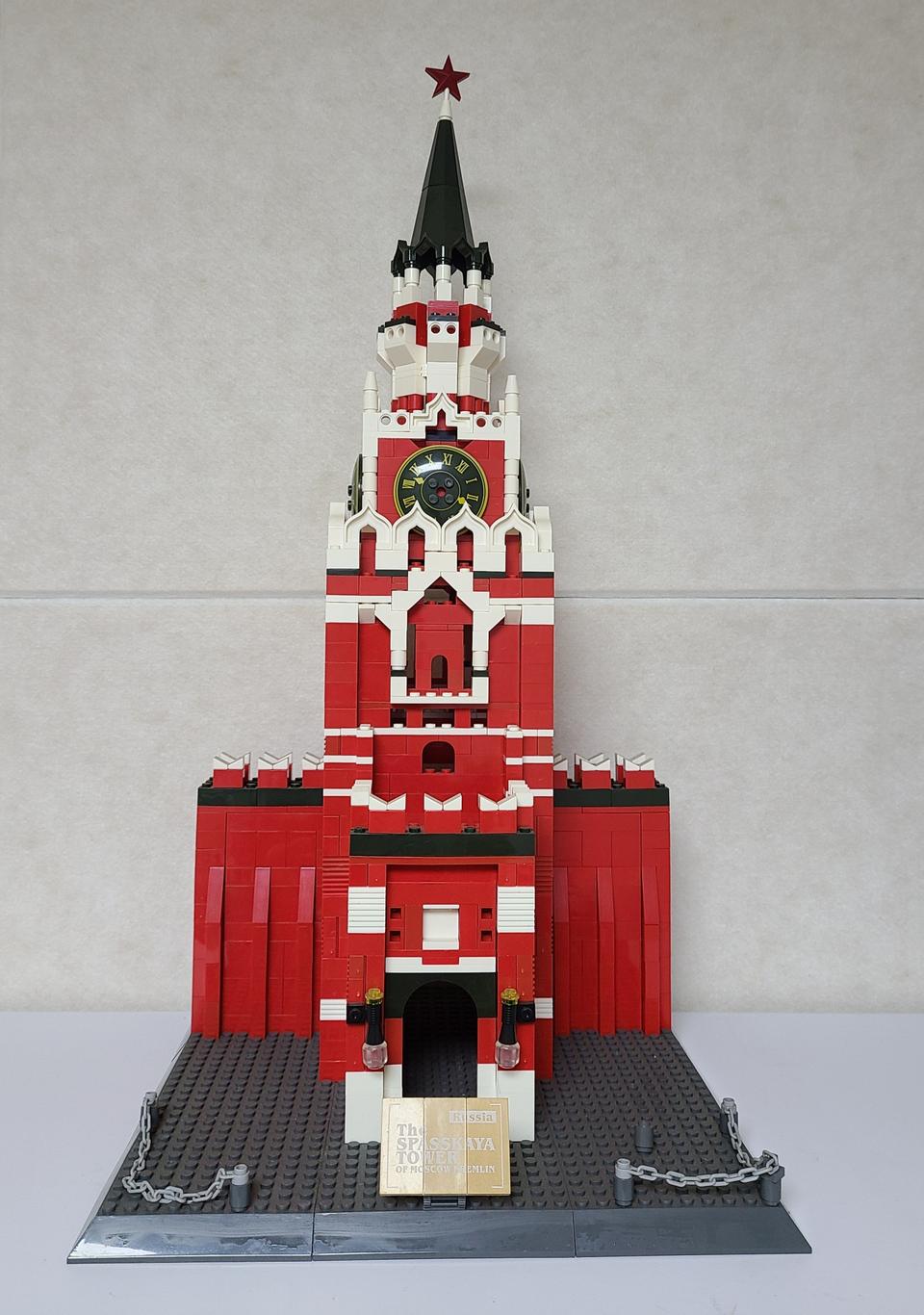 레고호환 나노블럭 건출물 러시아 스파스카야 타워 완성품