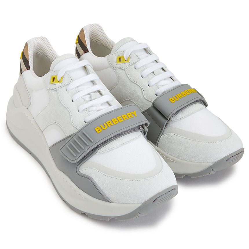 BURBERRY 버버리 체크레더 스니커즈