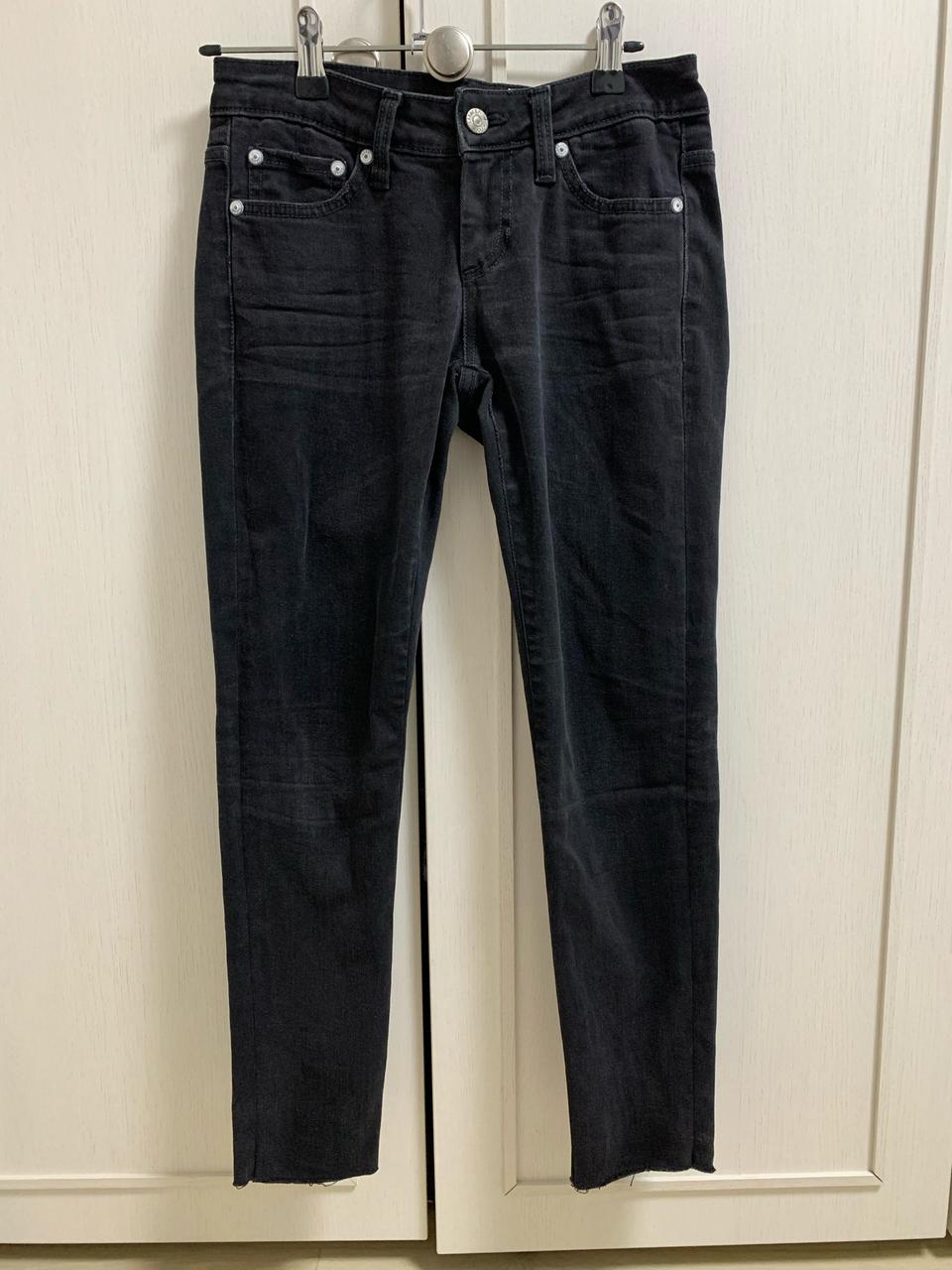 여성 흑청 데님 바지ㅡS사이즈 (질문사절)