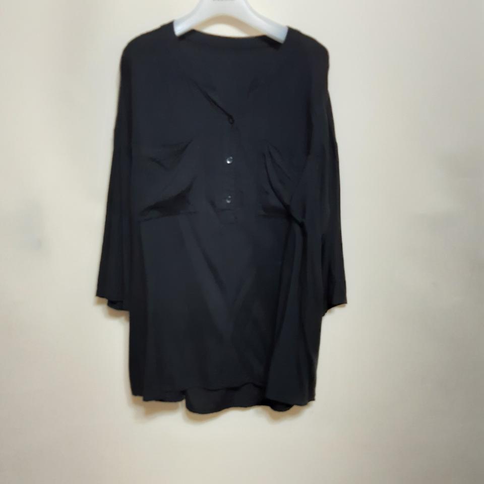 (새옷)포켓 칠부 블라우스 여 105