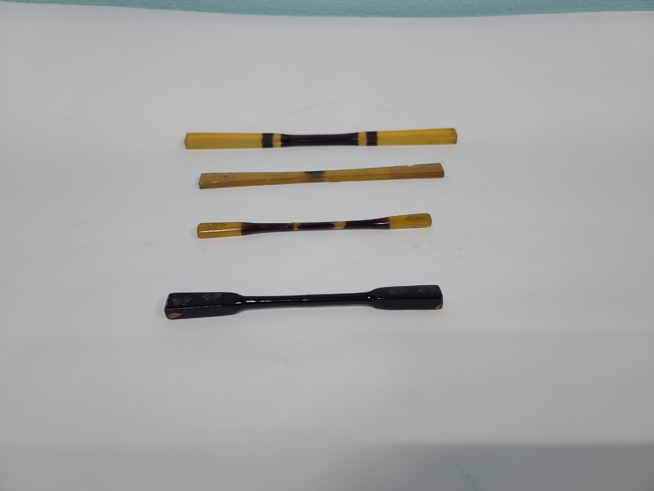 옛날 거북이 대모 비녀 뒷꽃이 자개비녀