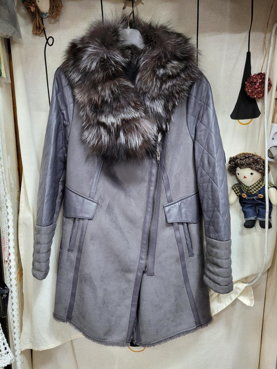 양가죽배색자켓