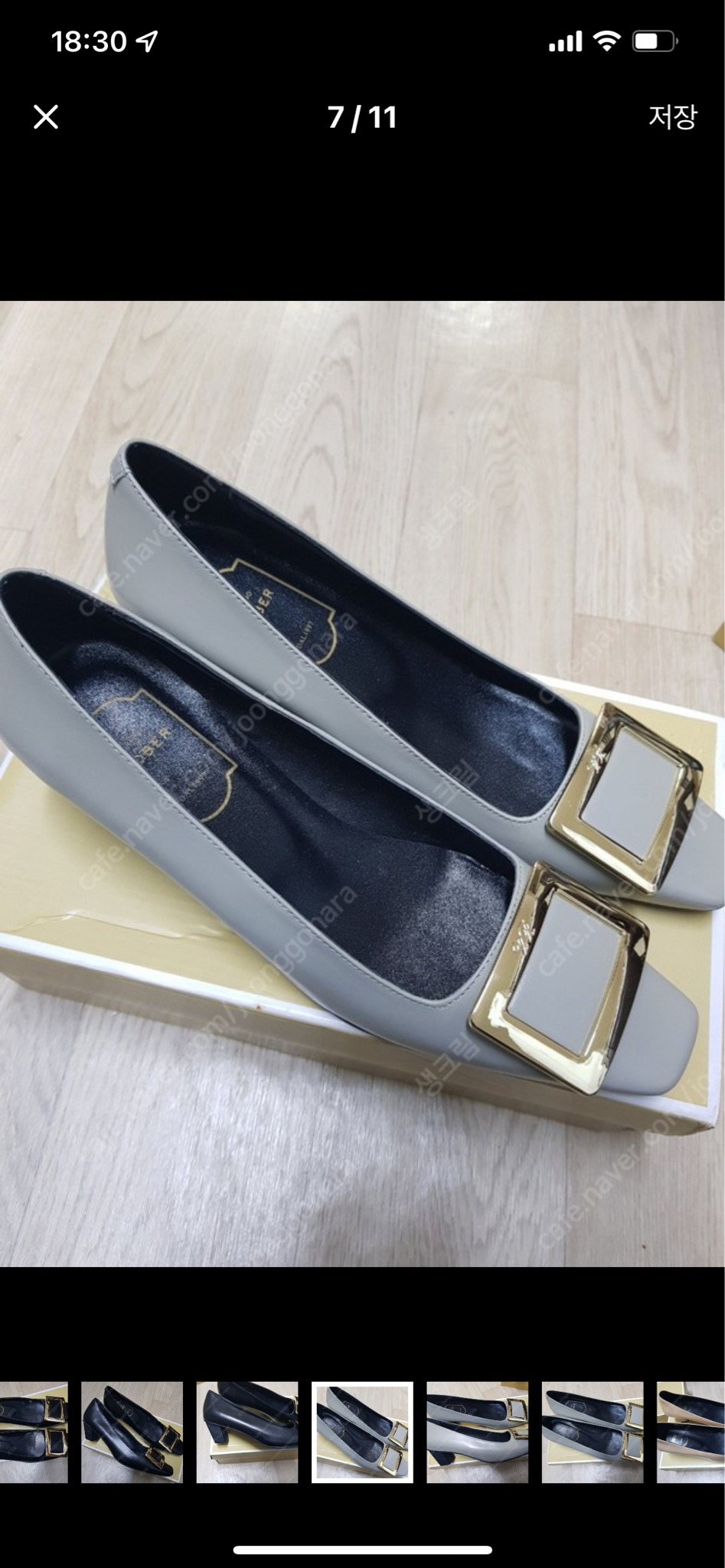 (새상품) 로저비비에 스타일 5cm 굽 에토프 색 구두 245