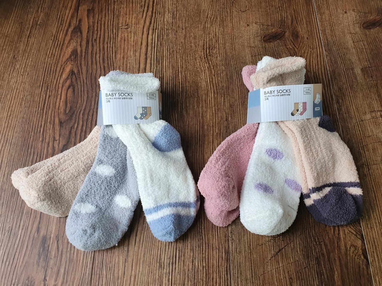 따틋하고 부드러운 양말 3~세(160mm) 6족