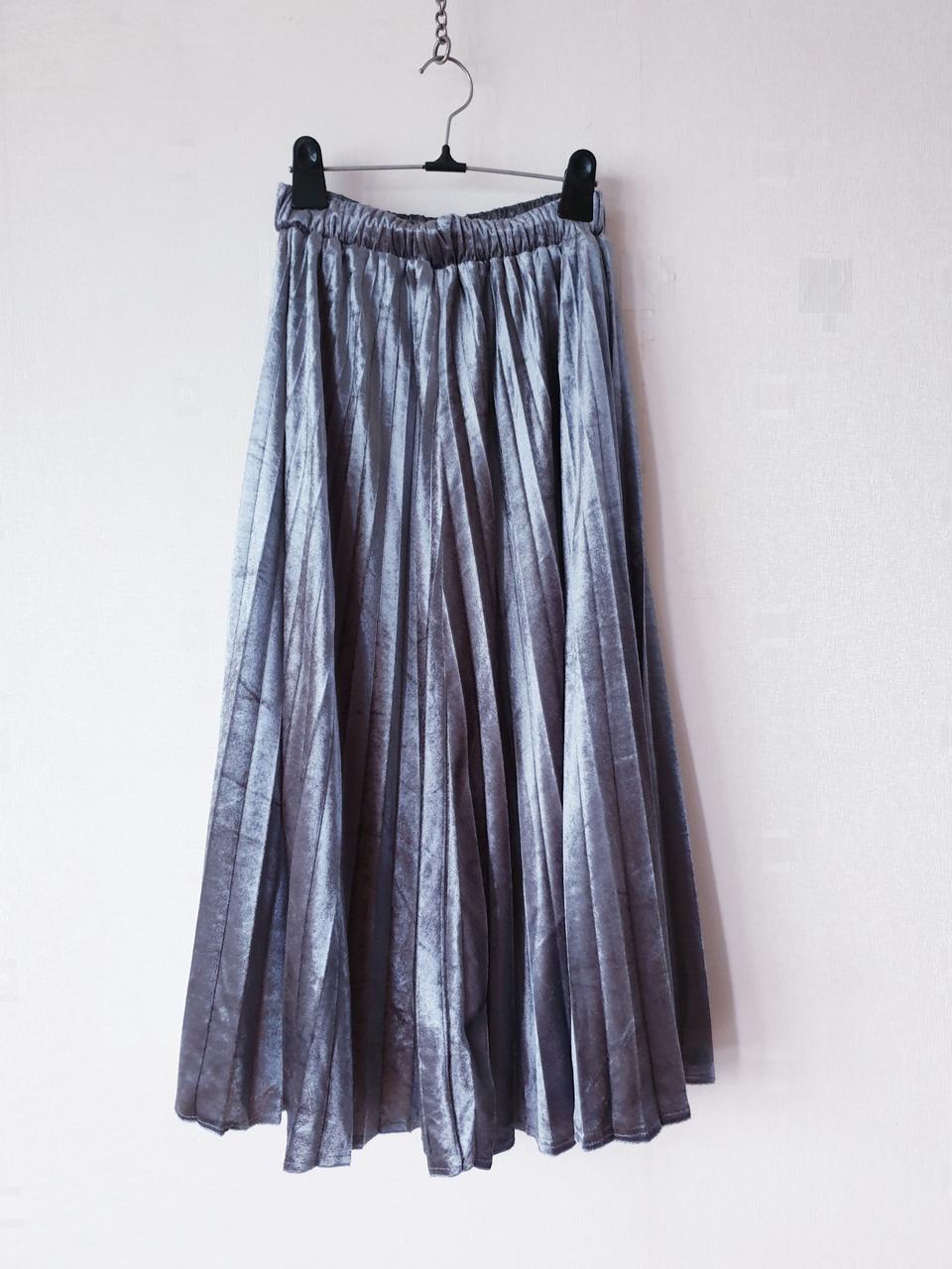 벨벳 플리츠 스커트
