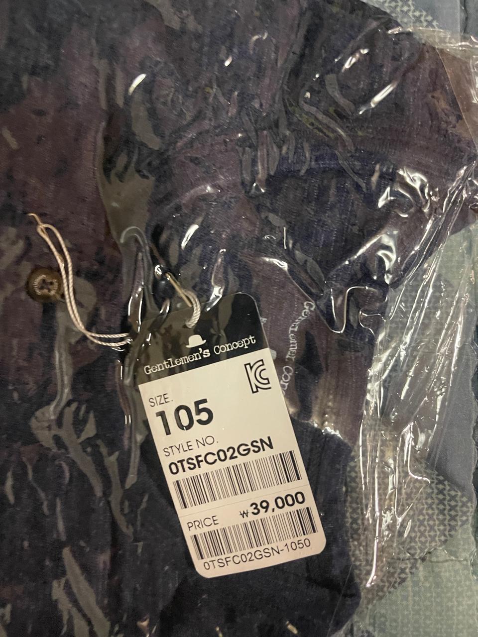 [새상품] 젠틀맨컨셉 105 차이나 긴팔 티셔츠