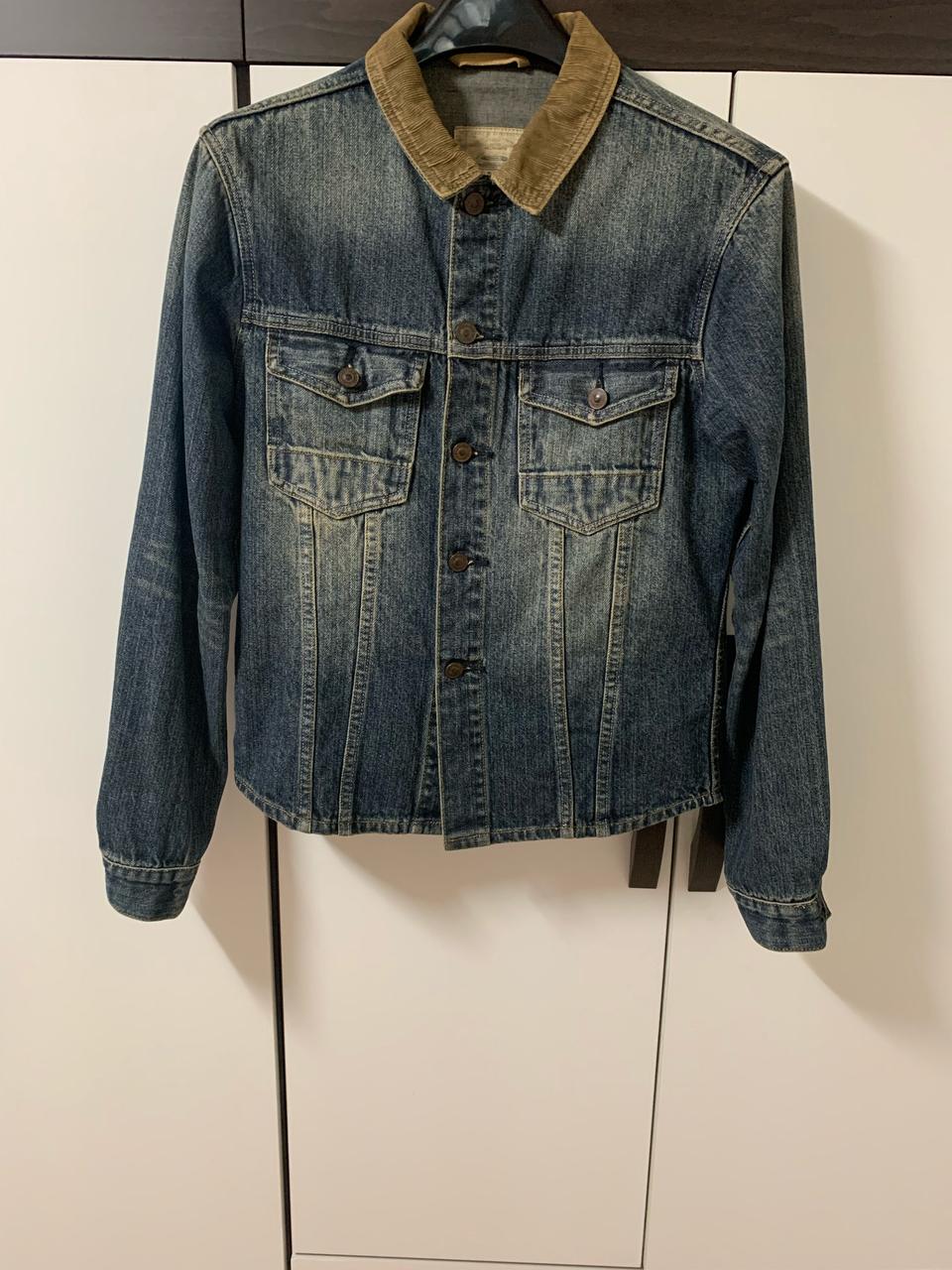 올세인츠allsaints카라배색코듀로이셔츠형트러커데님자켓청재킷새상품급m