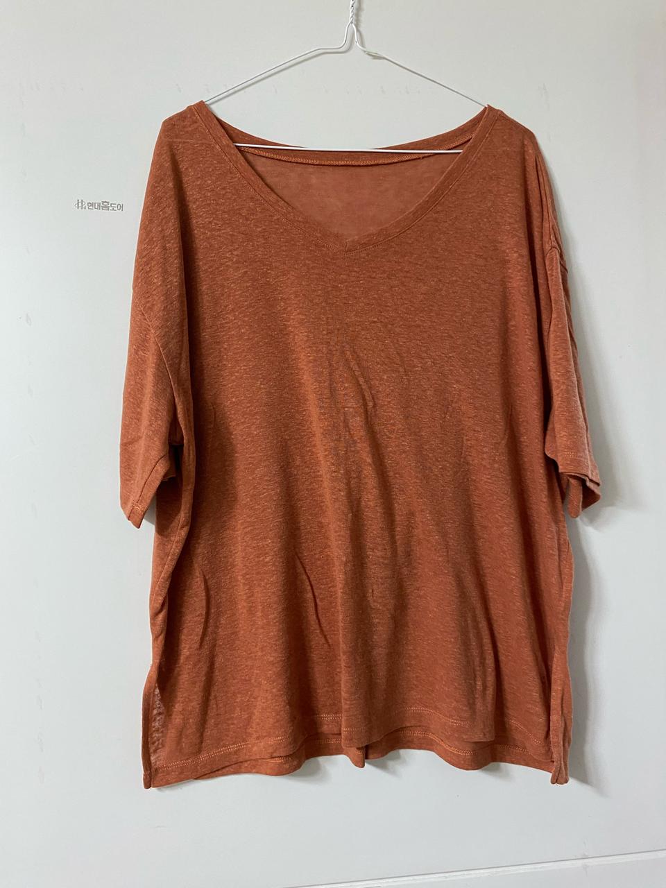 ::브이넥 편한 반팔 티::