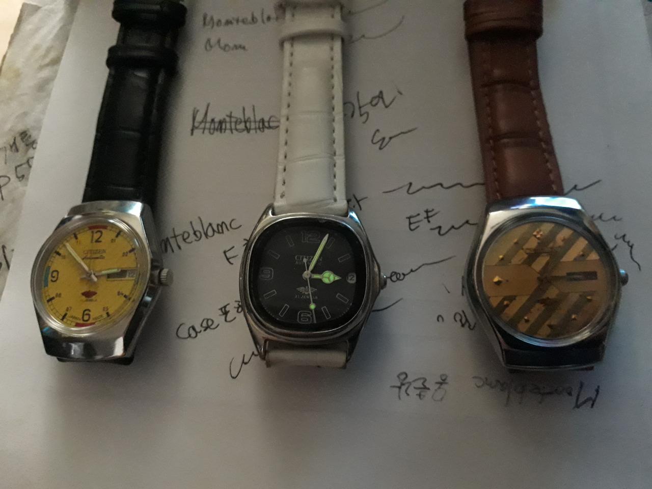 시티즌자동태엽시계날짜,요일기능탑재