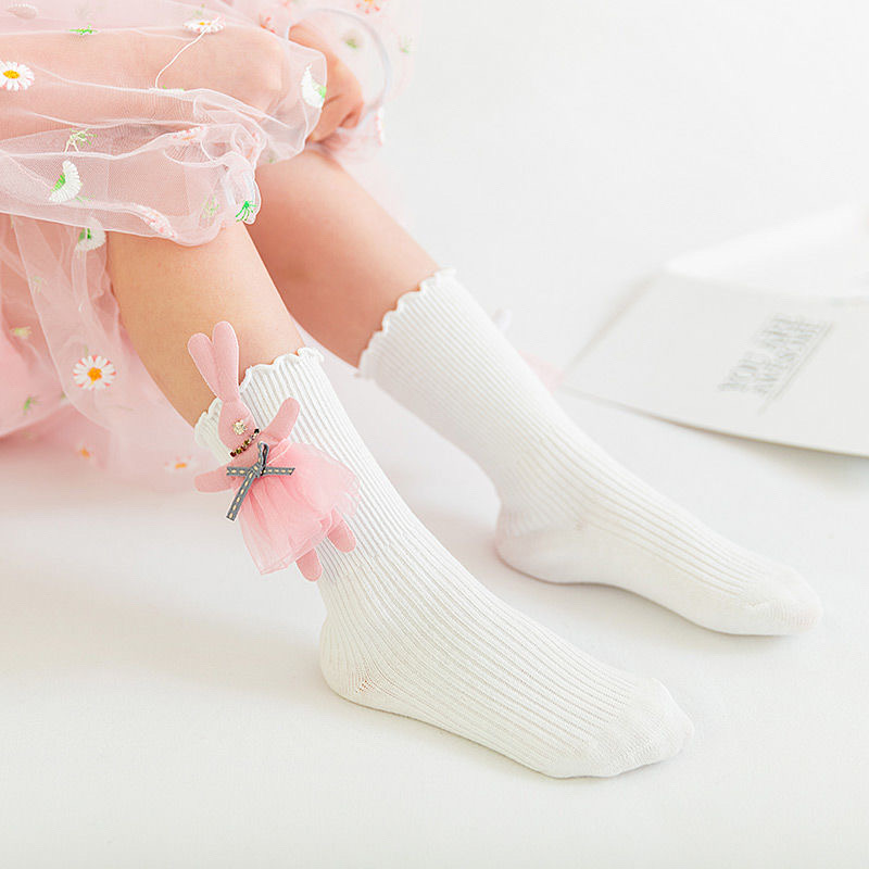 (미개봉 새상품) 여아 토끼양말 3종세트