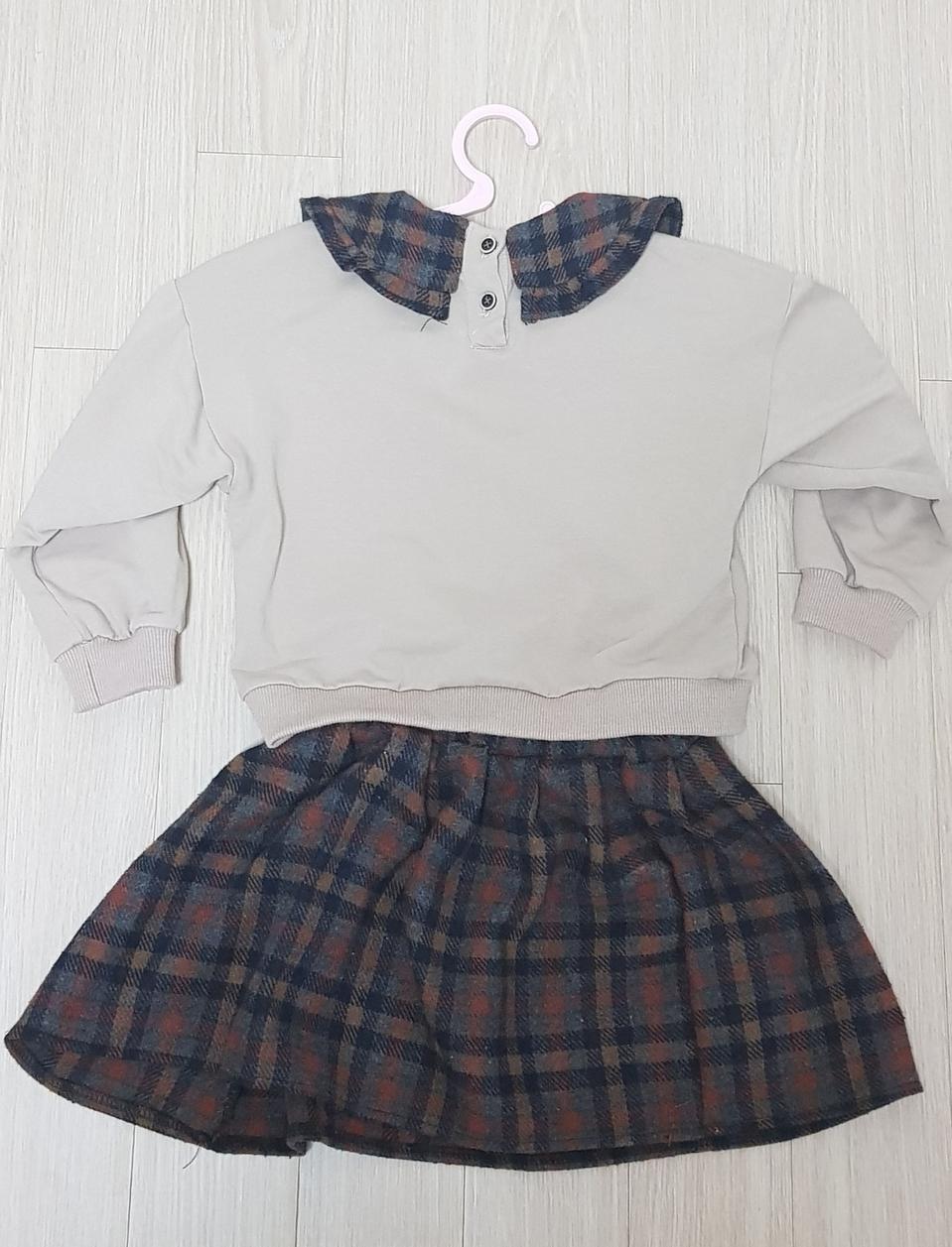 유아신발에 어울리는 옷  투피스 생일 가을 의상 어린이집 사진셀카