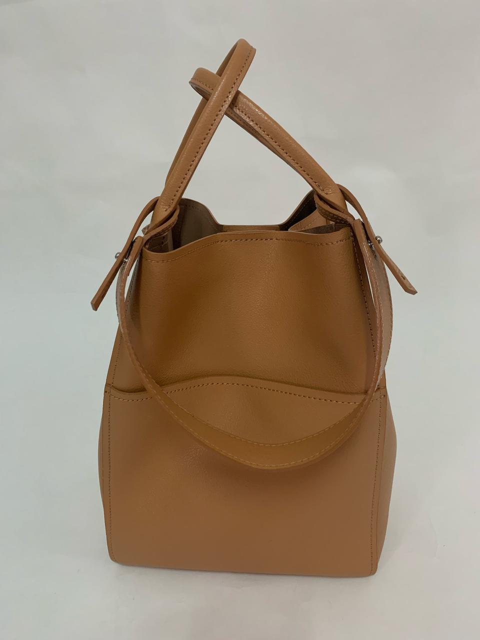 숄더토드 쇼퍼백 가죽가방 빅사이즈백 카멜레더 새상품