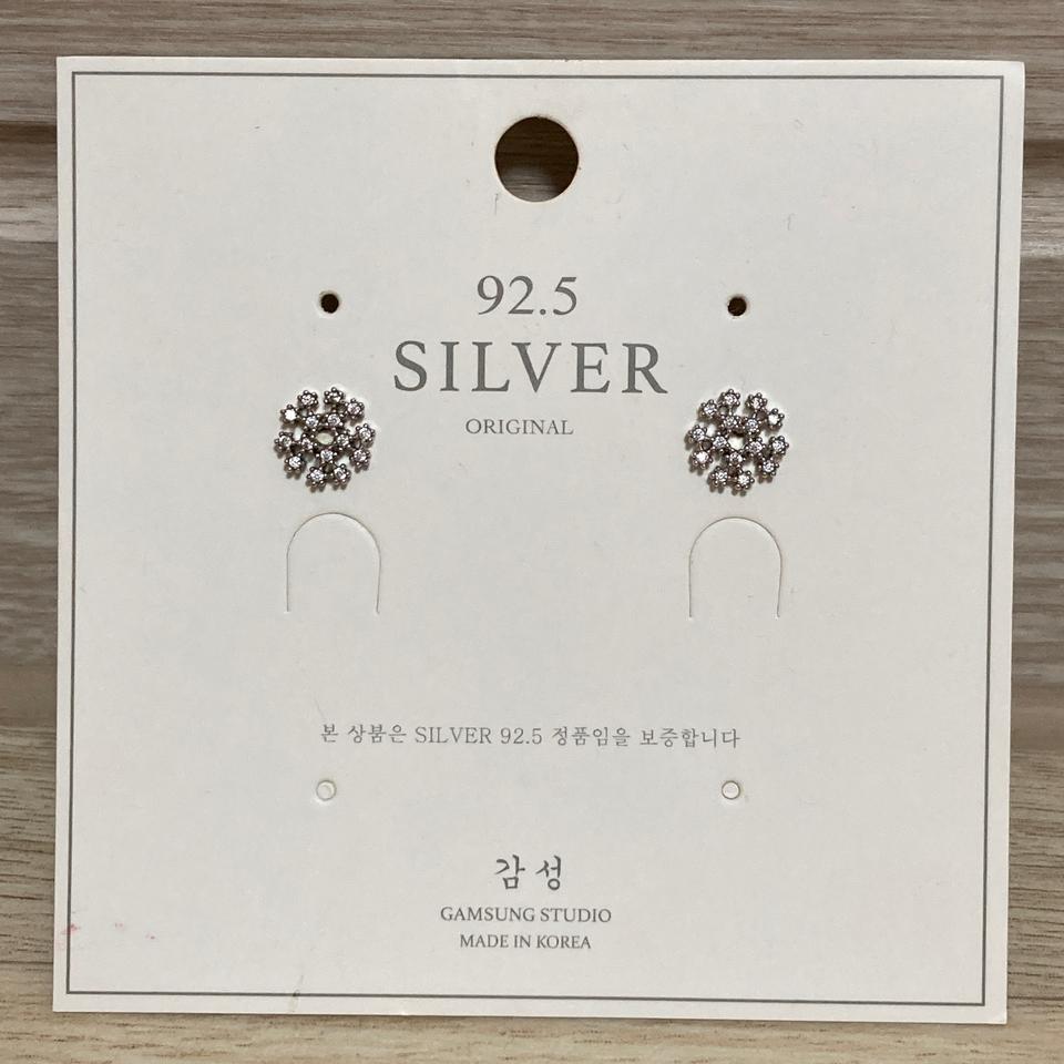 92.5실버[Silver]_눈송이 귀걸이(Snowflake)
