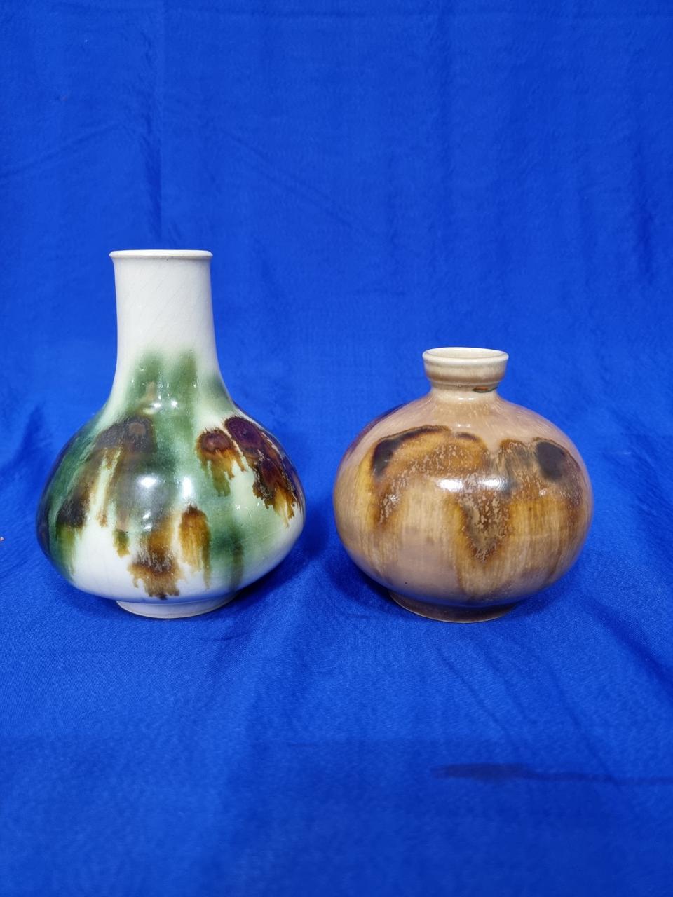 (골동품.작품.희귀품)초석 권순형  도자기 두점.일괄가.