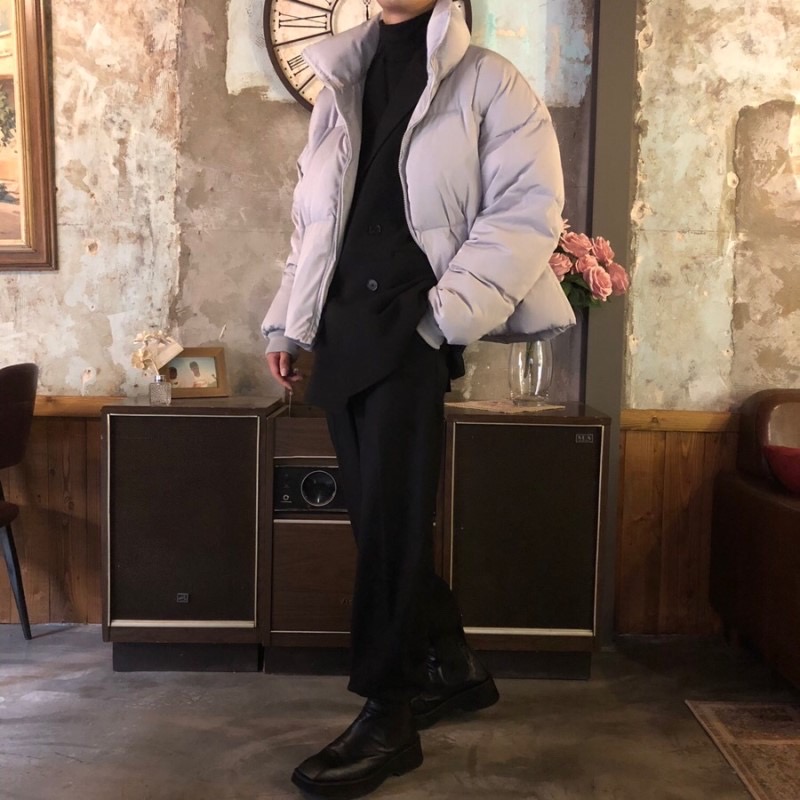 로랑051 숏패딩 연그레이