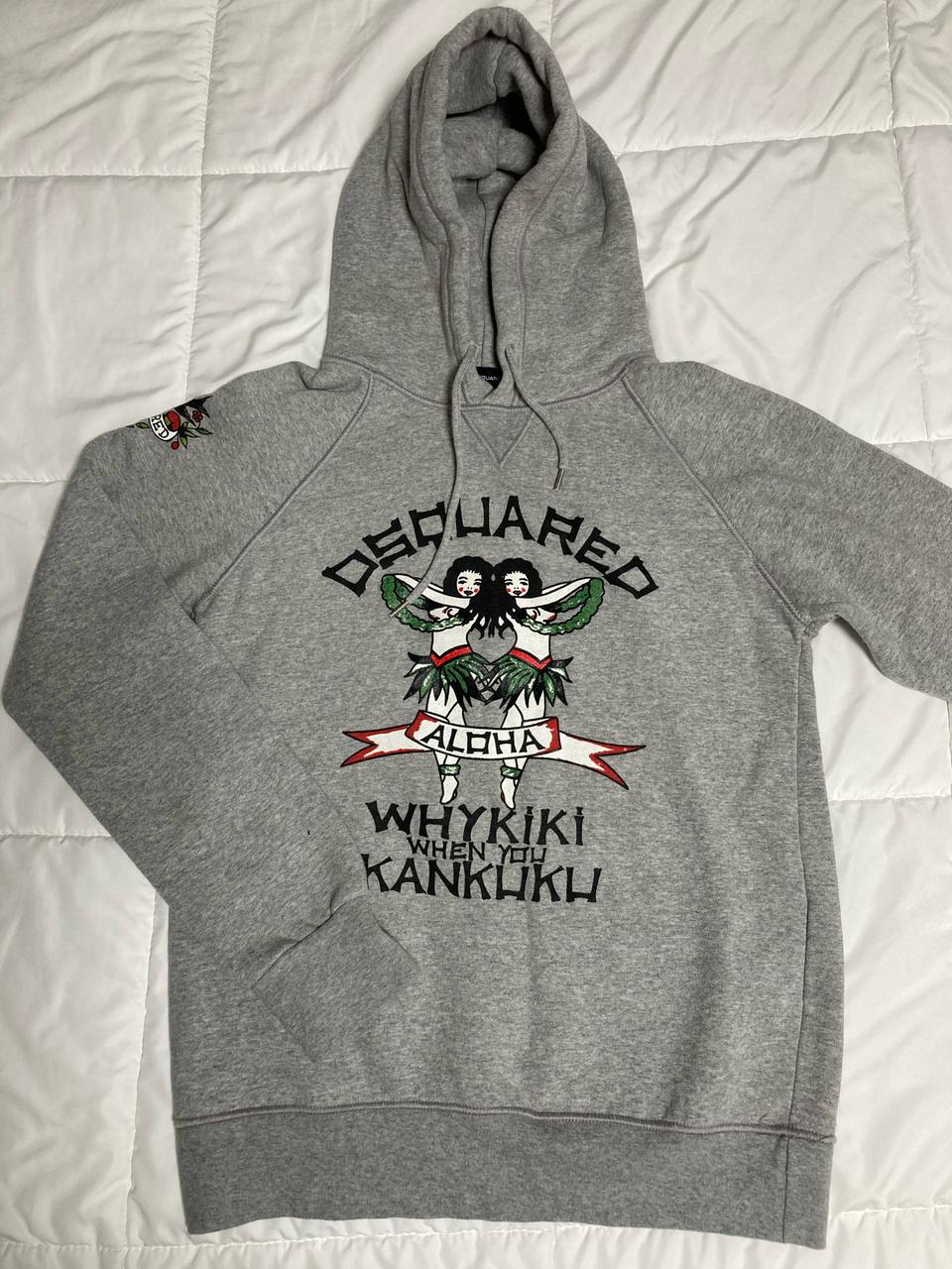 회색 기모 후드티