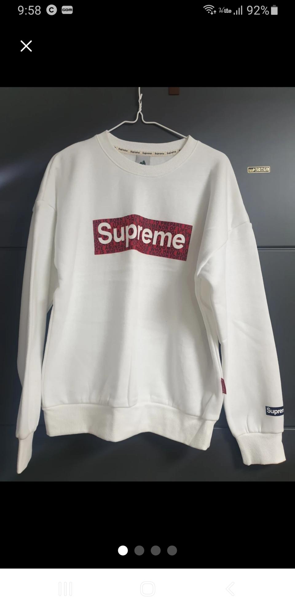 슈프림 맨투맨 새제품 2개