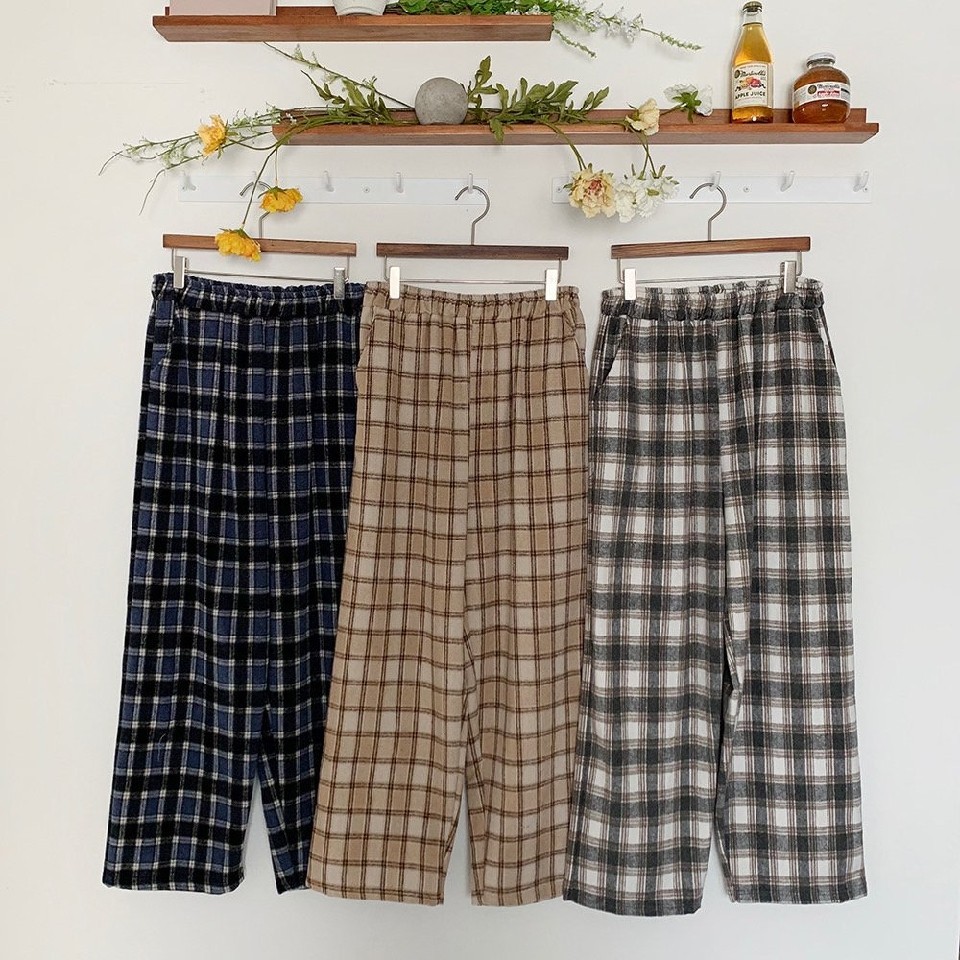 카이체크팬츠(기모)