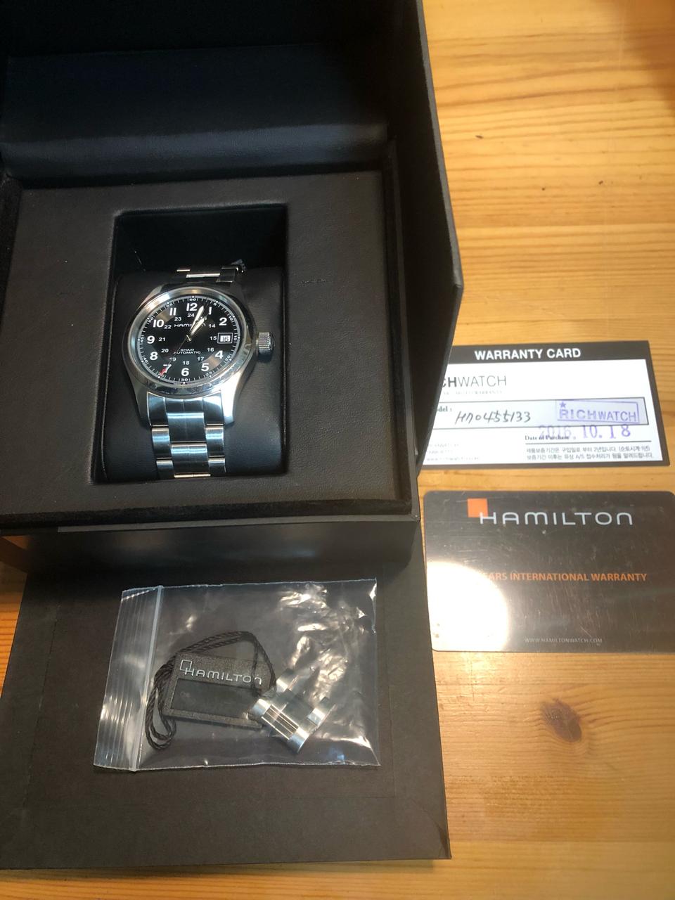해밀턴 카키필드 오토매틱 시계