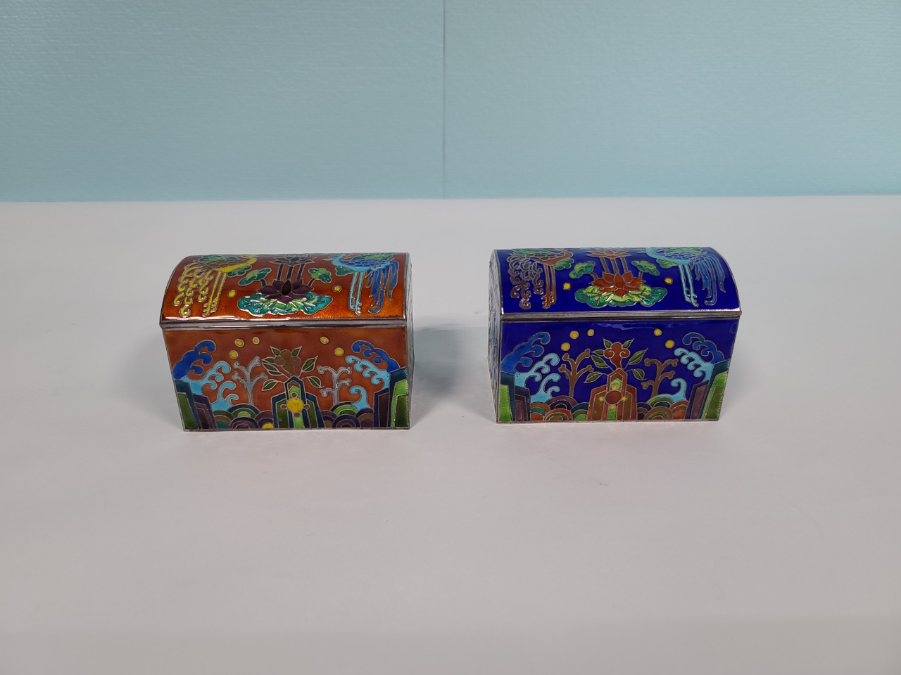 옛날 순은 칠보 청실홍실 보석함 명품