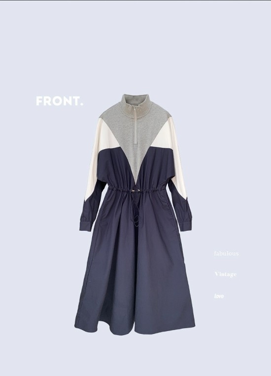 어디에나 잘 어울리는 네이비원피스