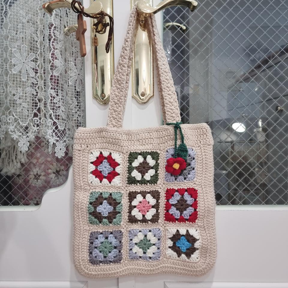 모티브가방 뜨개가방 수제가방 에코백 핸드매이드 코바늘가방