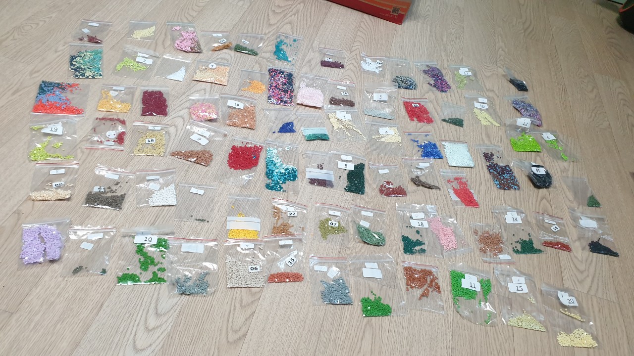 보석십자수도구여러가지