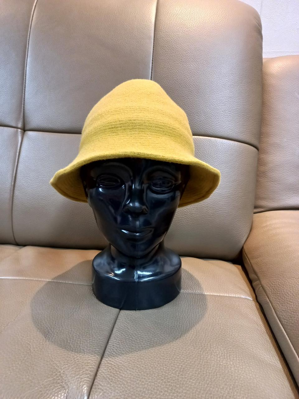 울소재겨울모자/겨자색