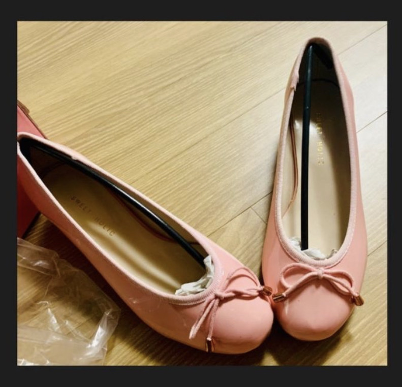 핑크”미들굽슈즈(새상품)