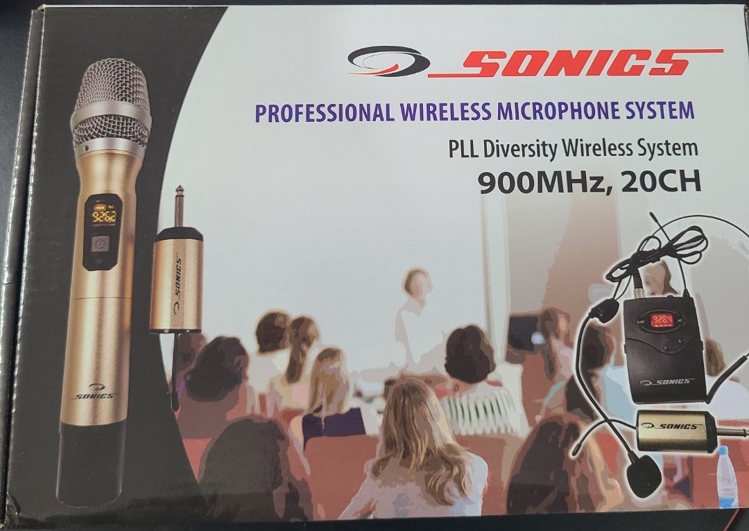 미개봉 새제품 SONICS SM-H10  2채널 무선마이크 (핸드형2개)