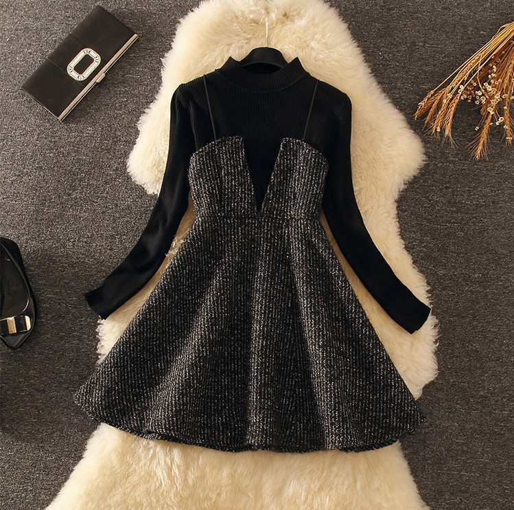 서스팬더 스웨터 투피스