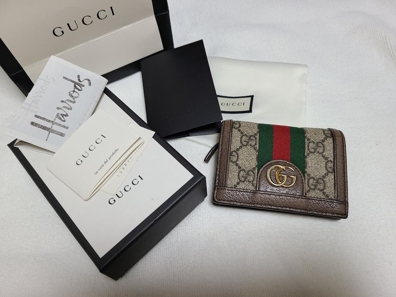 구찌 오피디아 GG로고 반지갑 카드지갑
