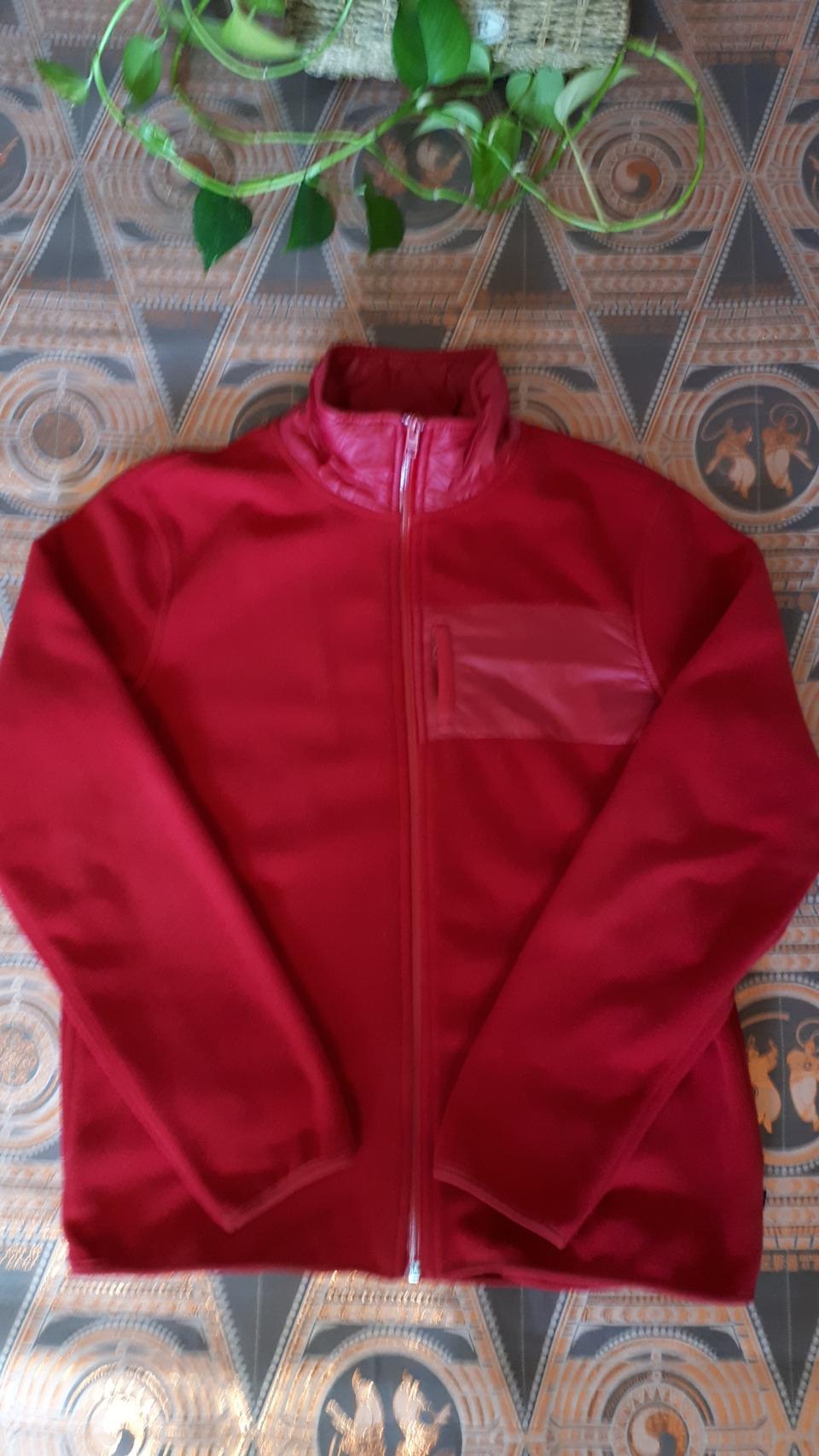 타미힐피거 매장판 기모플리스 풀집업 자켓 톤다운 레드컬러 100