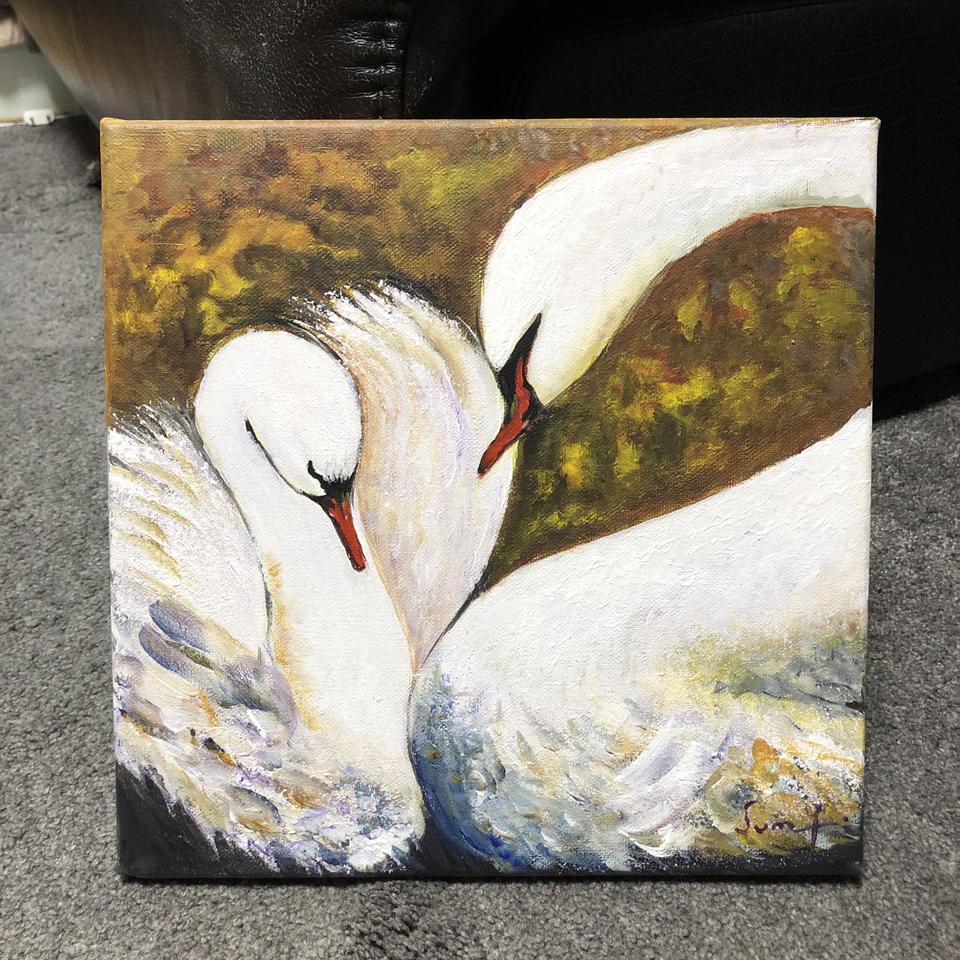 인테리어 백조 아크릴화 아크릴 그림 캔버스그림 그림액자 그림선물