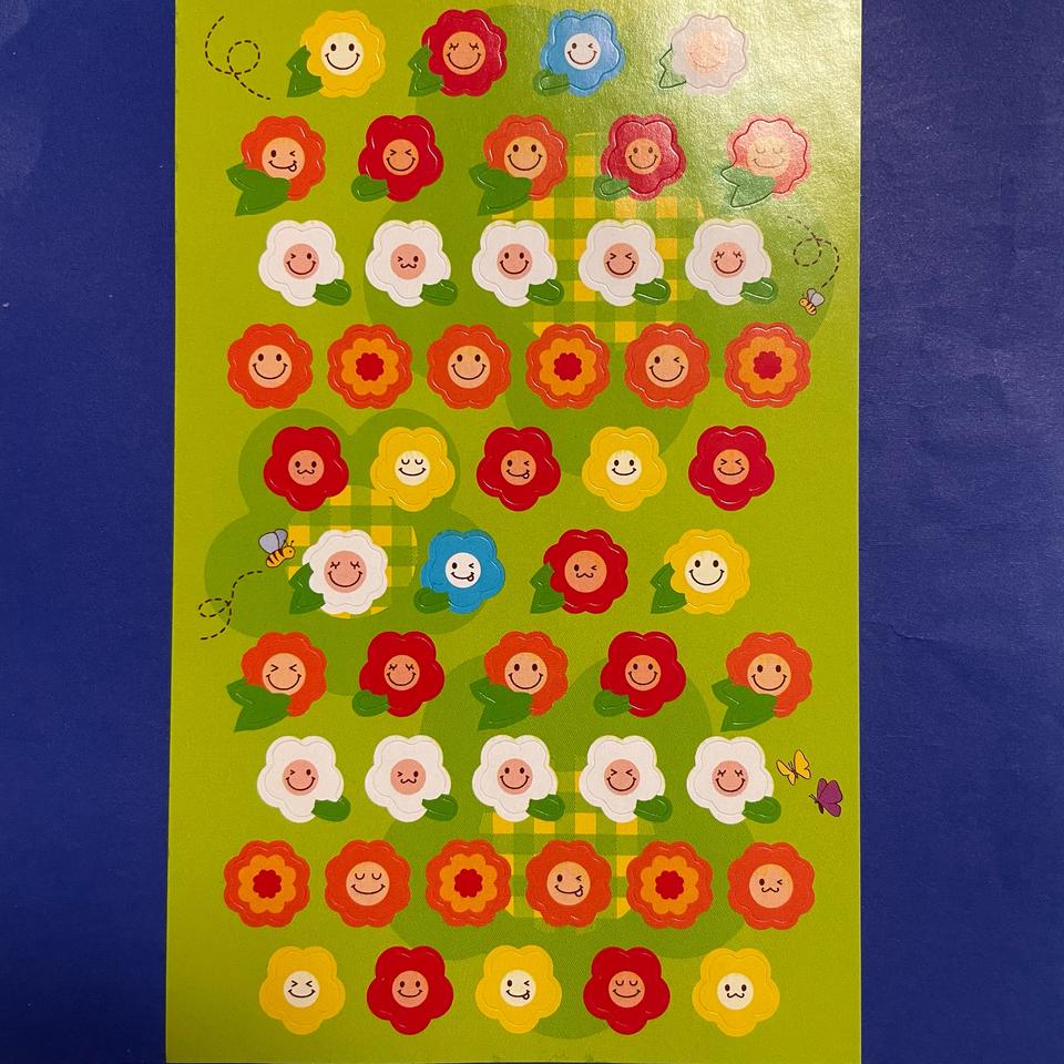 (새상품) 스마일 플라워 스티커
