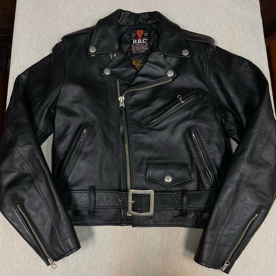 리얼레더 소가죽 라이더 자켓