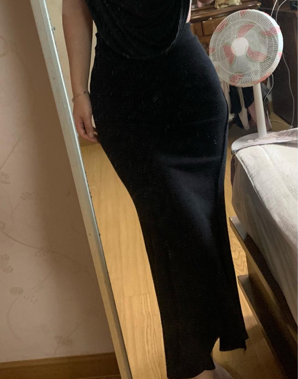 니트밴딩 머메이트 스커트