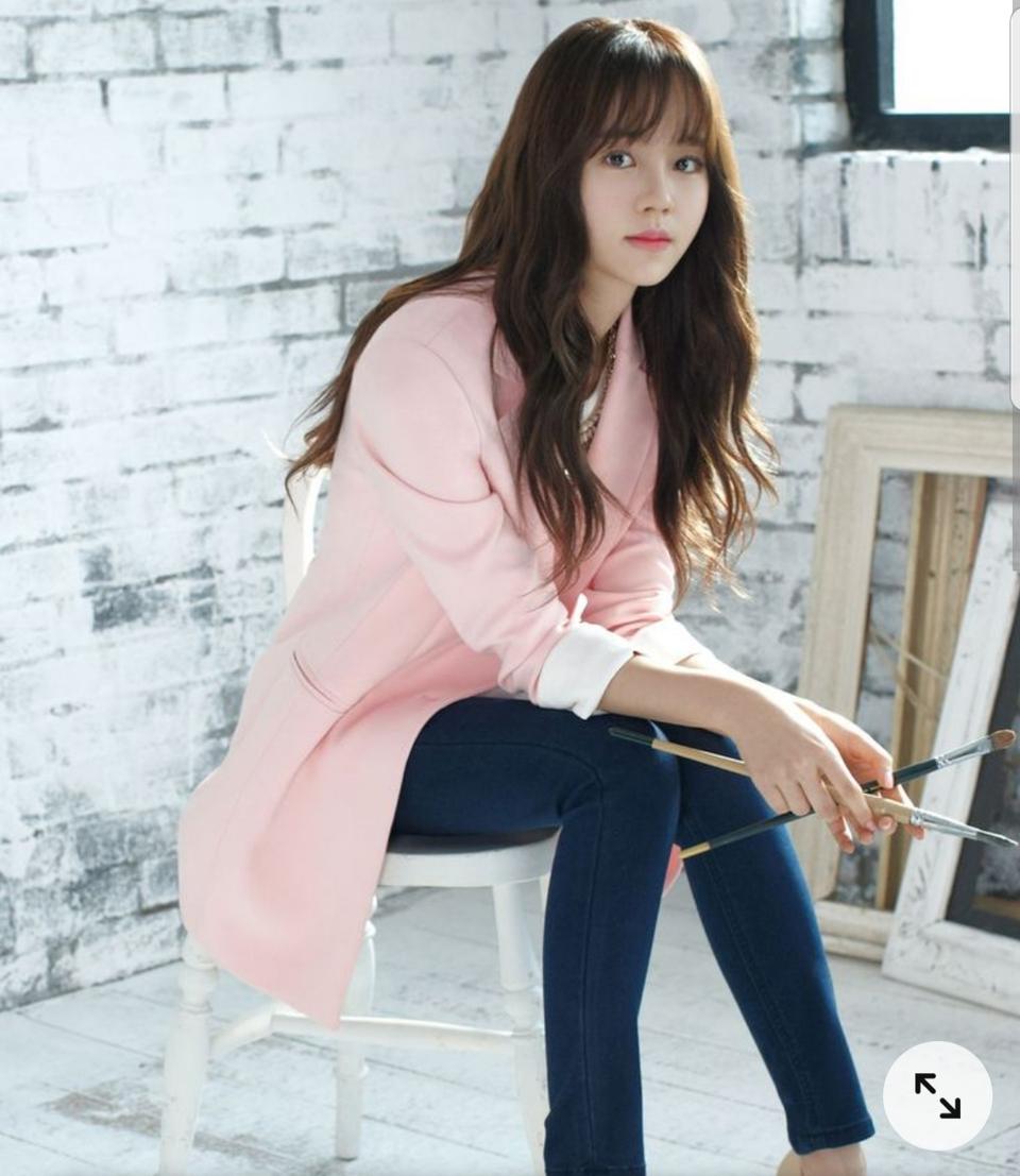 6만원대 플라스틱 아일랜드 연핑크 자켓 S사이즈