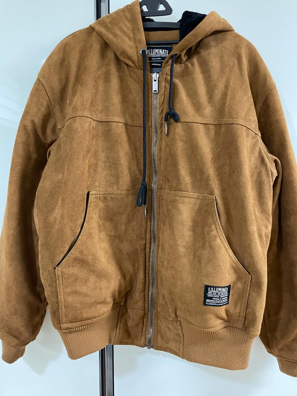 필루미네이트 스웨이드 후드집업
