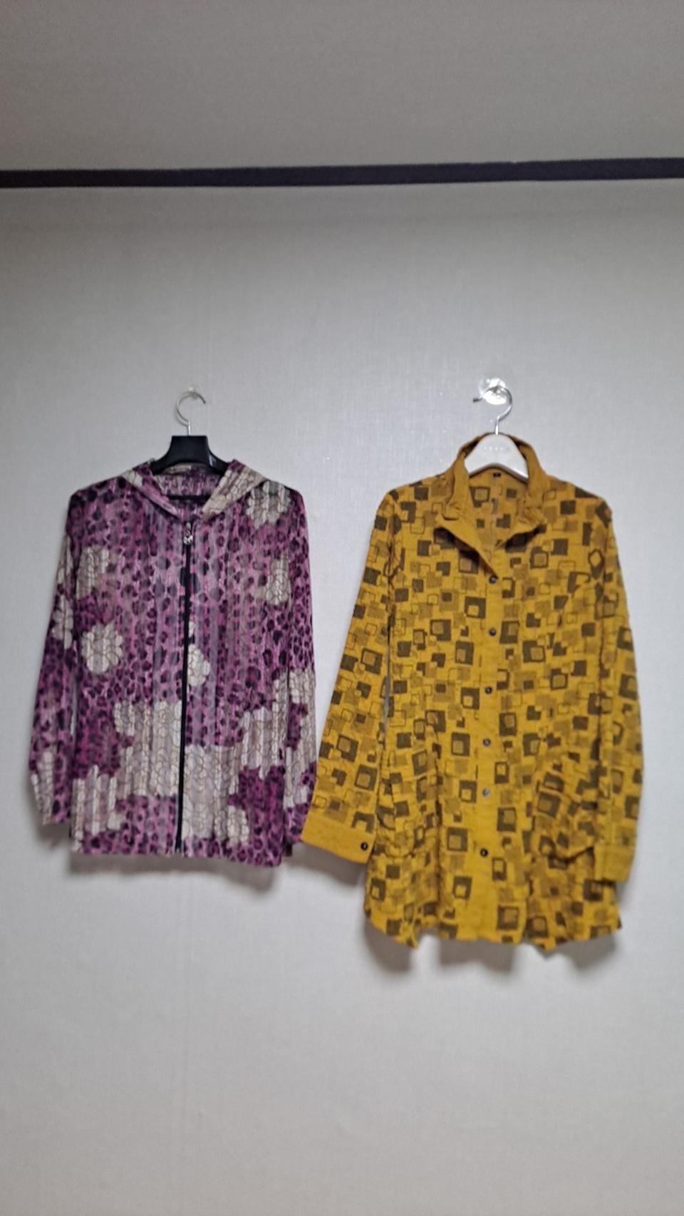 A라인남방-모자망사-사이즈66♡2가지드려요♡두개다야간스판있어요-