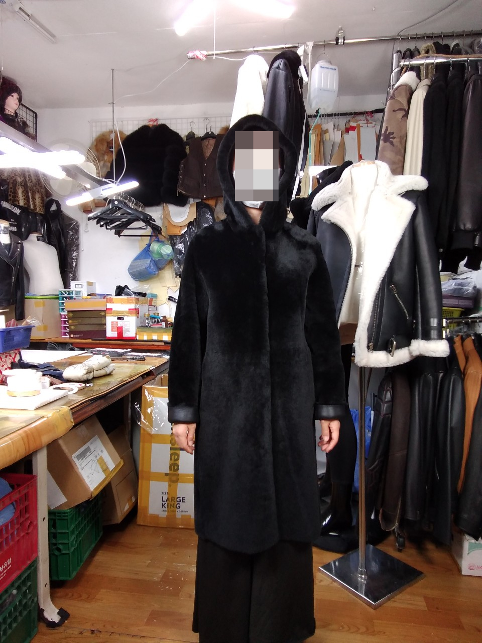 땡 후드 롱 코트 리얼 100 천연 양털 무스탕 여자 리버셔블 양면 대박 세일 땡 덤핑