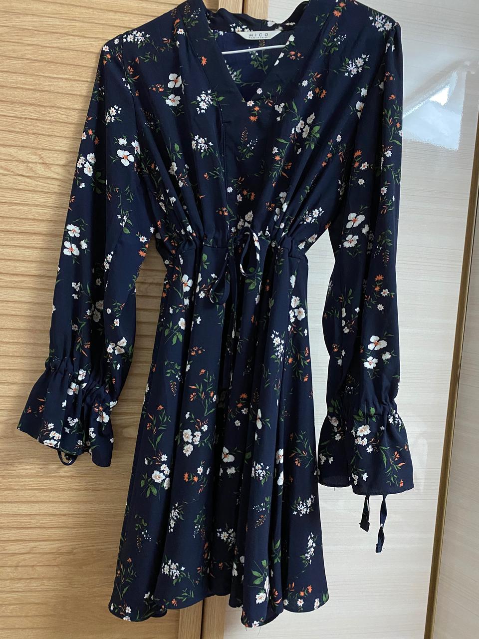 네이비 블라우스 원피스