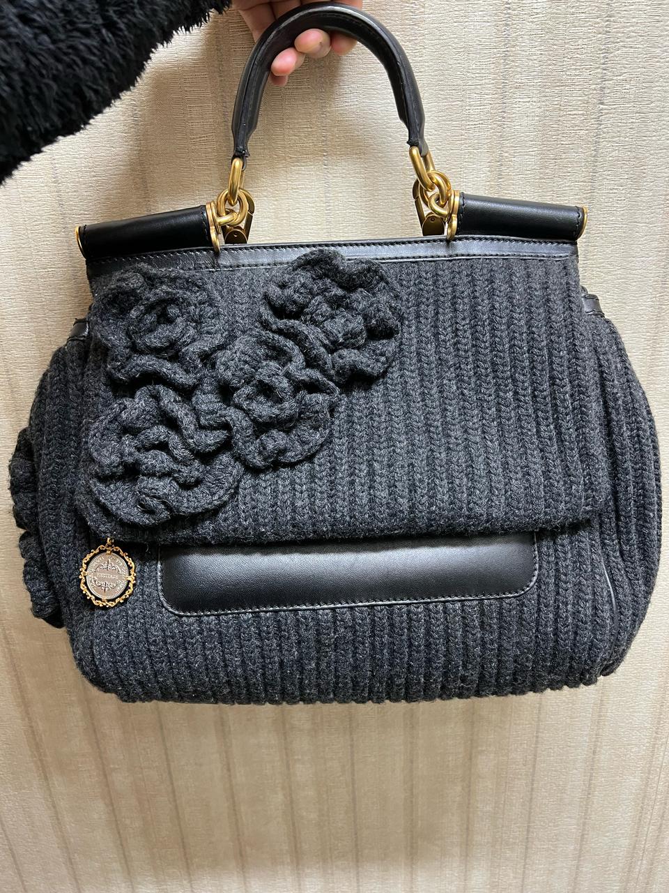 돌체앤가바나 니트 토트겸 숄더백