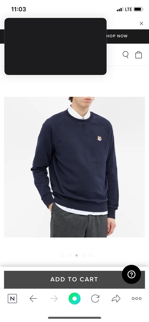 메종키츠네 폭스헤드 맨투맨