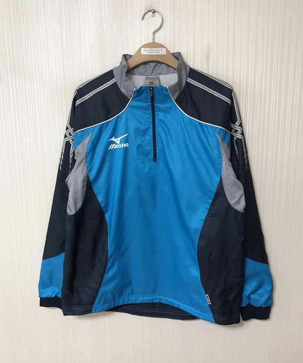  미즈노 브레스써모 반집업 풀오버웜업/바람막이/트레이닝탑 M