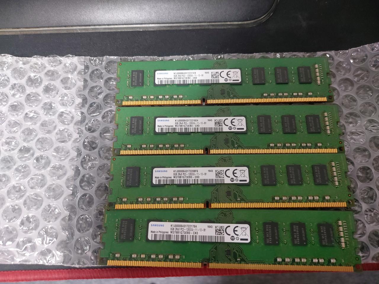 삼성 정품 램 ram 8GB ddr3 12800u 양면(저전력) 4개